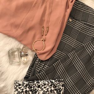 Black and white houndstooth pants